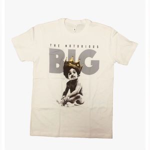 New The Notorious BIG Biggie Smalls Crown “Ready To Die” Album T Shirt White M‎
